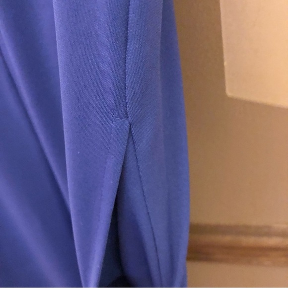 Halogen Pleat Detail V Neck Shift Blue Spectrum XXS - Picture 7 of 7